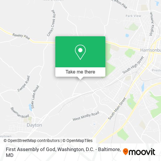 First Assembly of God map