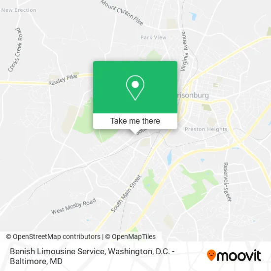Benish Limousine Service map