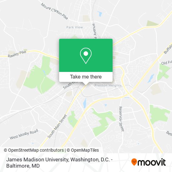 James Madison University map