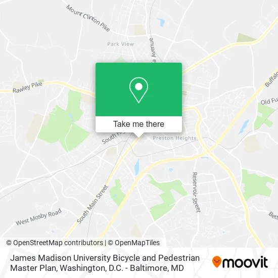 James Madison University Bicycle and Pedestrian Master Plan map