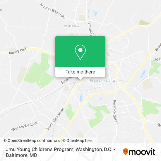 Jmu Young Children's Program map