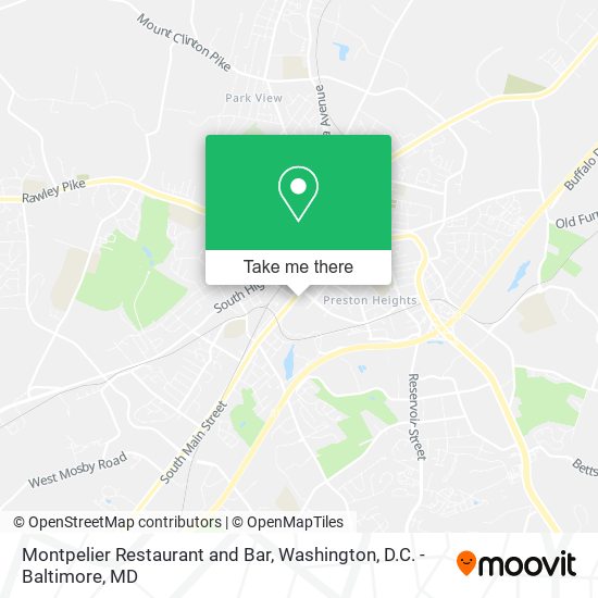 Montpelier Restaurant and Bar map