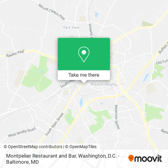 Montpelier Restaurant and Bar map