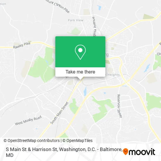 S Main St & Harrison St map