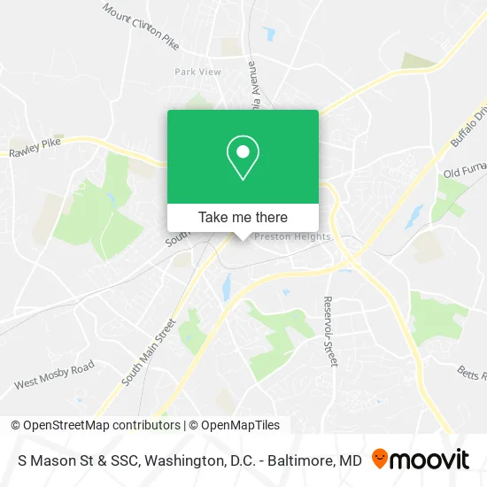 S Mason St & SSC map