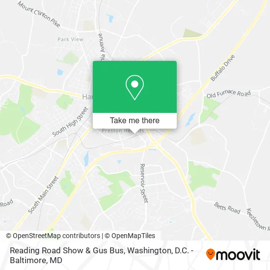 Reading Road Show & Gus Bus map