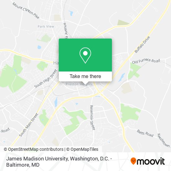 James Madison University map