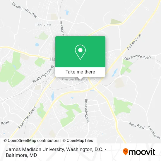 James Madison University map