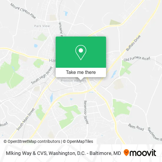 Mlking Way & CVS map