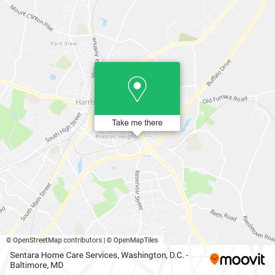 Sentara Home Care Services map