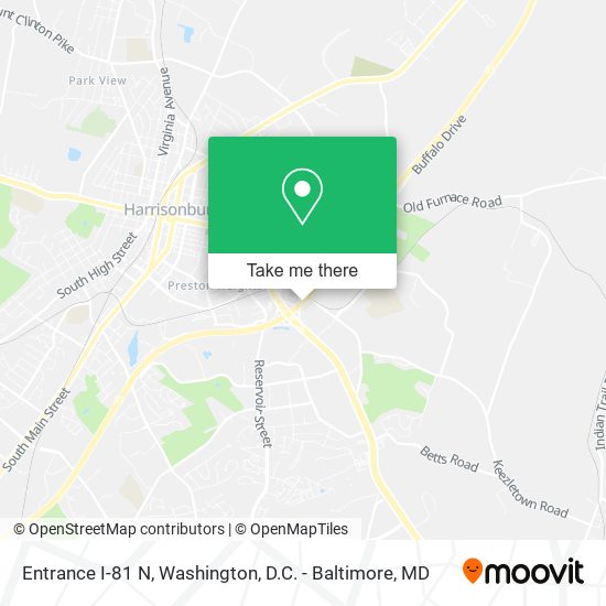Mapa de Entrance I-81 N