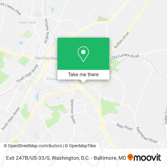 Exit 247B/US-33/S map