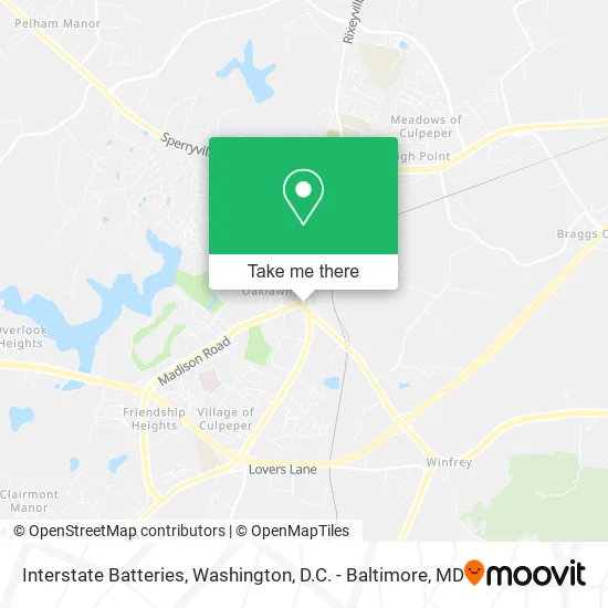 Interstate Batteries map