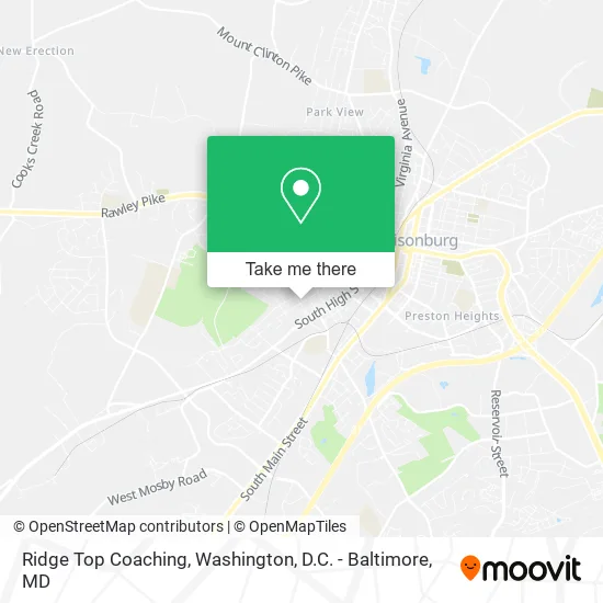 Ridge Top Coaching map