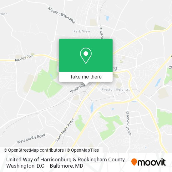 United Way of Harrisonburg & Rockingham County map