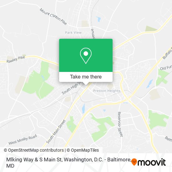 Mlking Way & S Main St map
