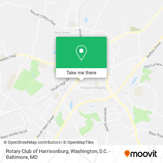 Rotary Club of Harrisonburg map