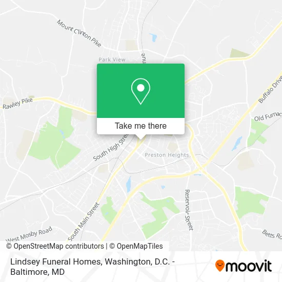 Lindsey Funeral Homes map