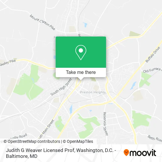 Judith G Weaver Licensed Prof map