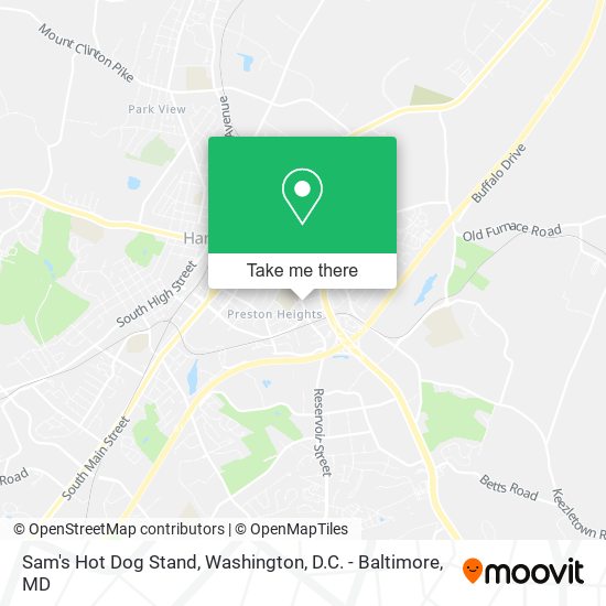 Sam's Hot Dog Stand map
