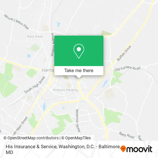 His Insurance & Service map