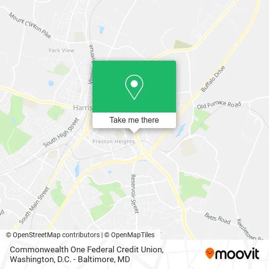 Commonwealth One Federal Credit Union map