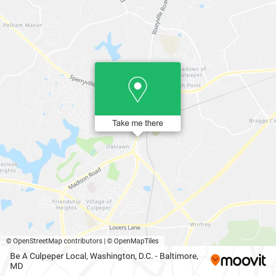 Be A Culpeper Local map