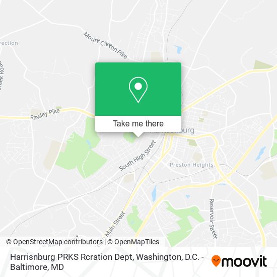 Mapa de Harrisnburg PRKS Rcration Dept