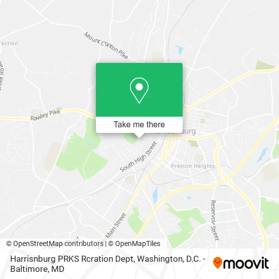 Harrisnburg PRKS Rcration Dept map