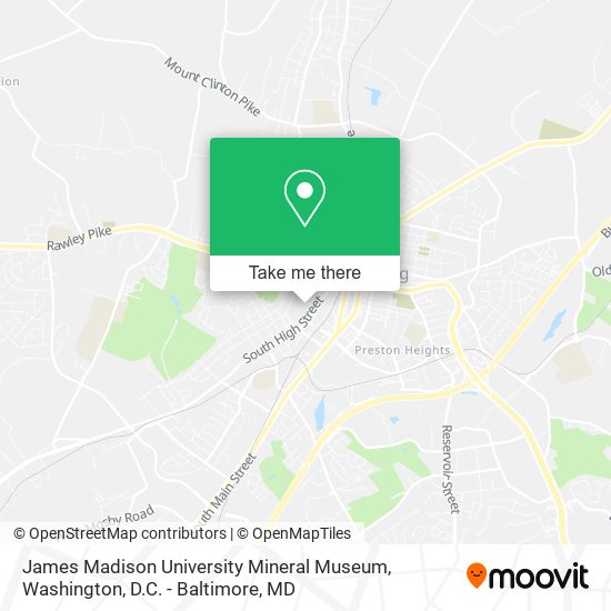 James Madison University Mineral Museum map