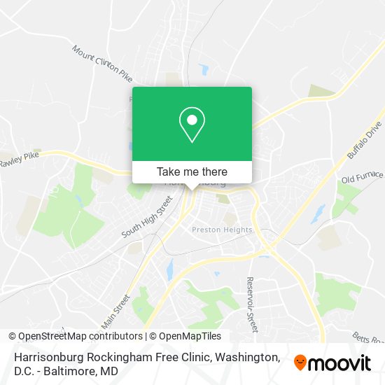Harrisonburg Rockingham Free Clinic map