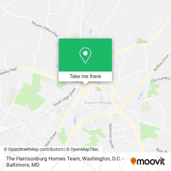 The Harrisonburg Homes Team map