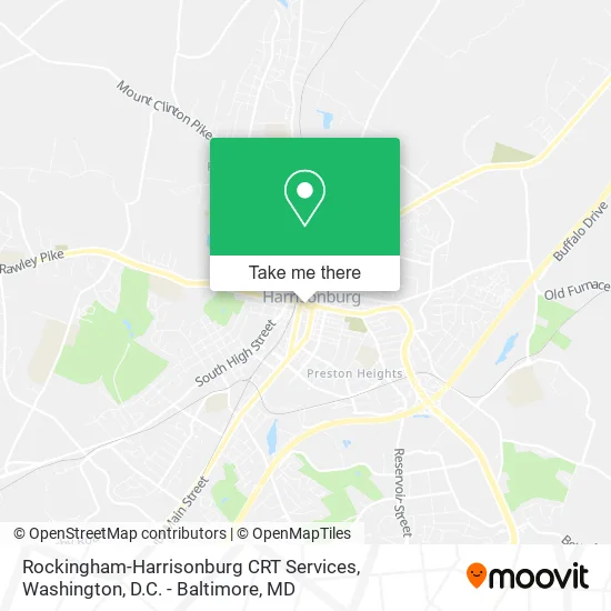 Rockingham-Harrisonburg CRT Services map