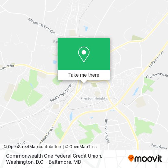 Commonwealth One Federal Credit Union map