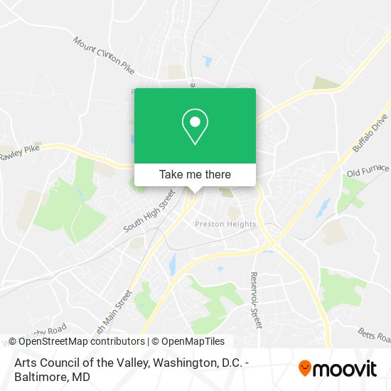 Arts Council of the Valley map