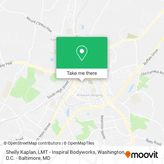 Shelly Kaplan, LMT - Inspiral Bodyworks map