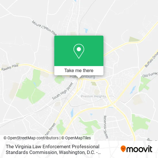 The Virginia Law Enforcement Professional Standards Commission map