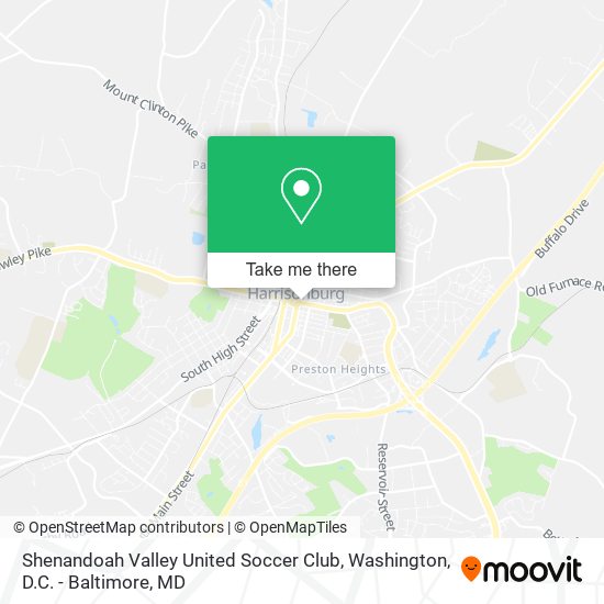 Mapa de Shenandoah Valley United Soccer Club