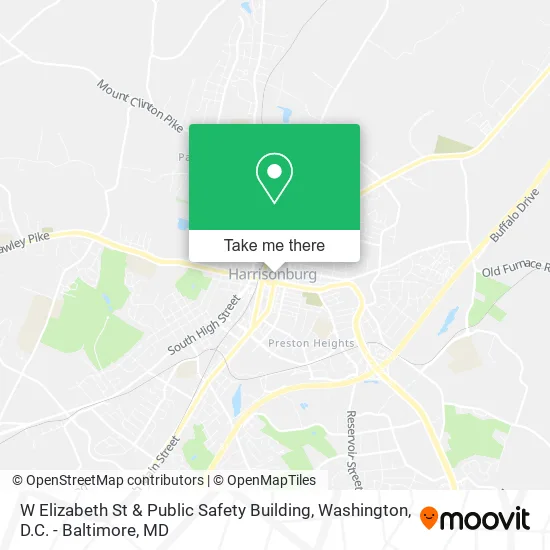 W Elizabeth St & Public Safety Building map