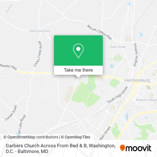 Garbers Church Across From Bed & B map