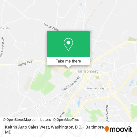 Keith's Auto Sales West map