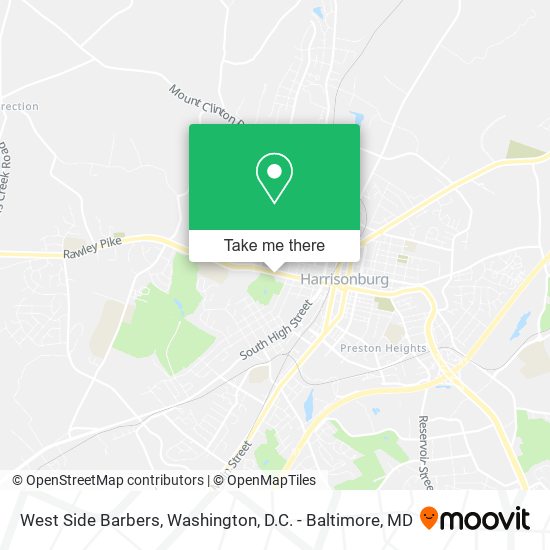 West Side Barbers map