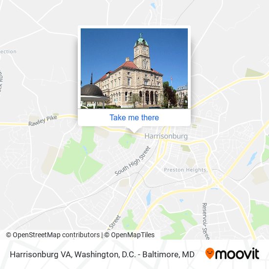 Harrisonburg VA map