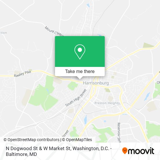 N Dogwood St & W Market St map