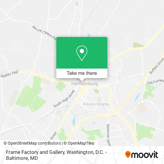 Frame Factory and Gallery map