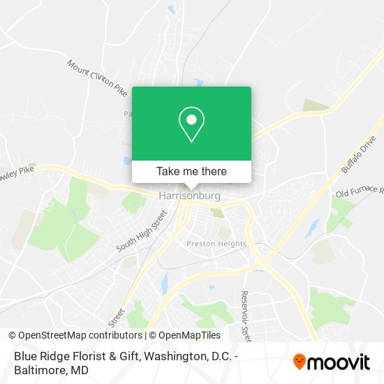 Blue Ridge Florist & Gift map
