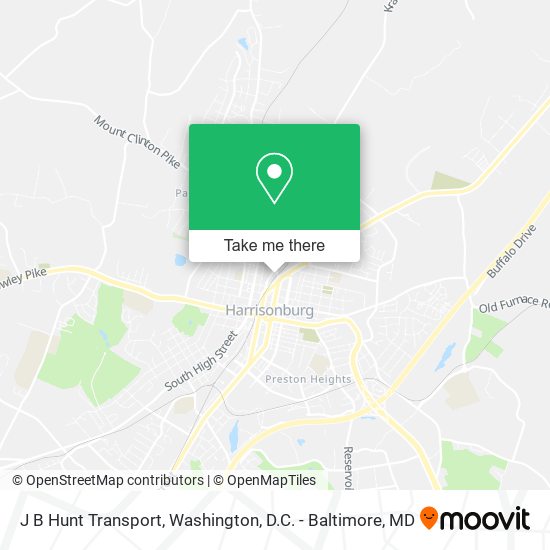 J B Hunt Transport map
