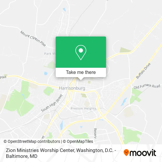 Zion Ministries Worship Center map