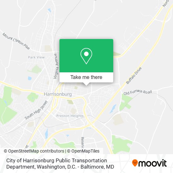 City of Harrisonburg Public Transportation Department map