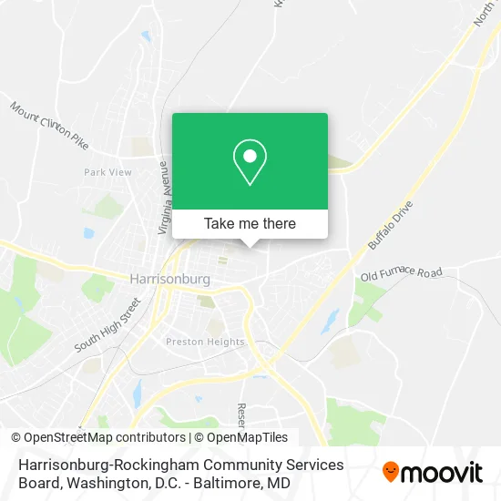 Harrisonburg-Rockingham Community Services Board map